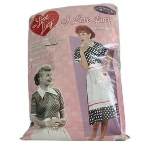 I Love Lucy Adult Medium Halloween Costume, Polk Dot Dress with Apron